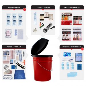 4 Person Bucket Survival Kit (72+ Hours) GOK4P