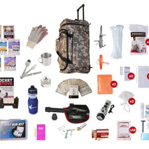 Deluxe Food Storage Survival Kit (14 Day) FSDK||CAMO Wheel Bag